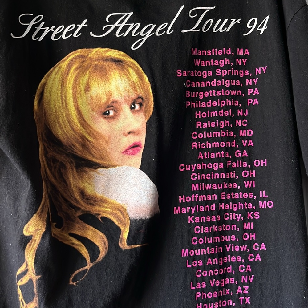 Stevie Nicks 1994 official tour T-shirt Street Angel Fleetwood Mac